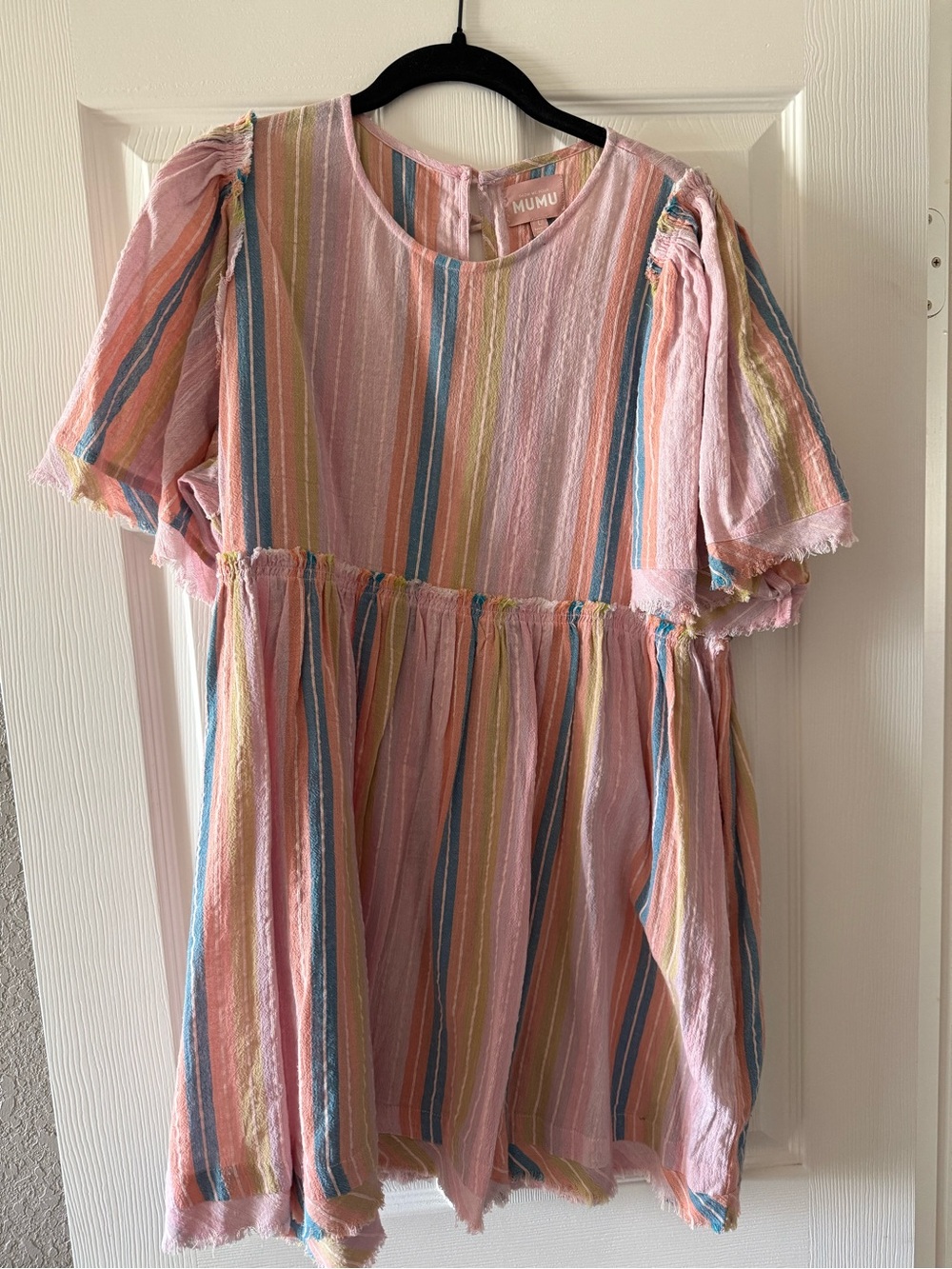Show Me Your MuMu Pink Multicolor Striped Mini Dress